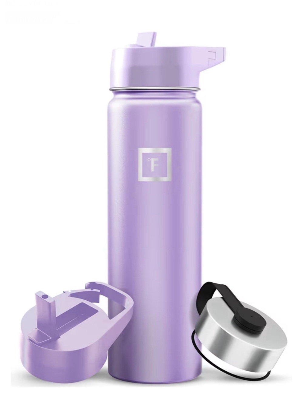 IRON °FLASK Insulated Stainless Steel Water Bottle w/ Interchangeable Lids